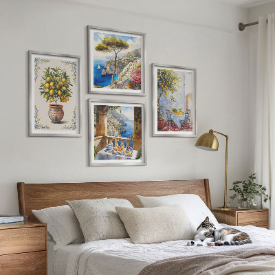 Ensemble de 4 tableaux Table de citronnier de mer