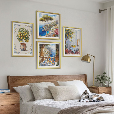 Ensemble de 4 tableaux Table de citronnier de mer