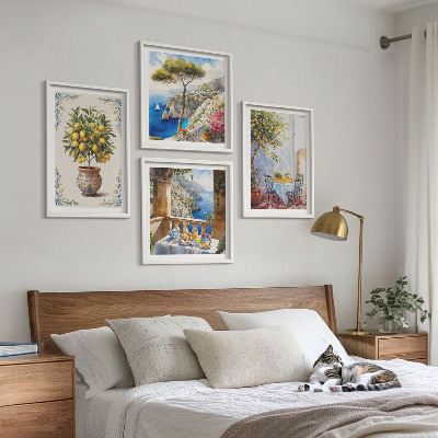 Ensemble de 4 tableaux Table de citronnier de mer