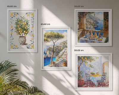 Polyptyque z cadres Peintures de citronniers de mer