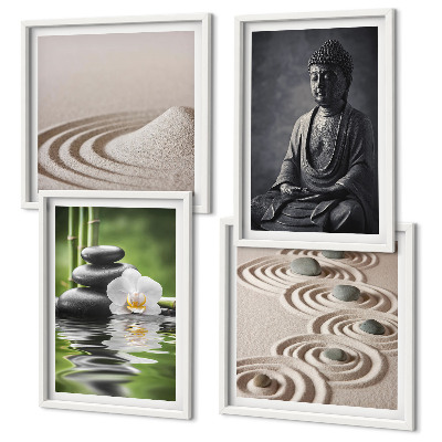 Mur de tableaux Bouddha relaxant sur la plage