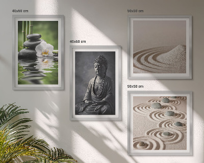 Mur de tableaux Bouddha relaxant sur la plage