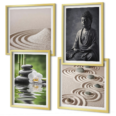 Mur de tableaux Bouddha relaxant sur la plage