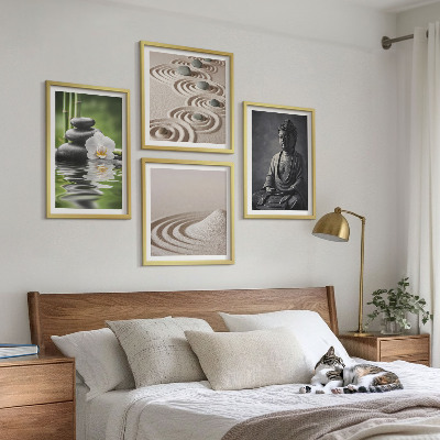 Mur de tableaux Bouddha relaxant sur la plage