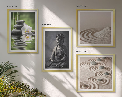 Mur de tableaux Bouddha relaxant sur la plage
