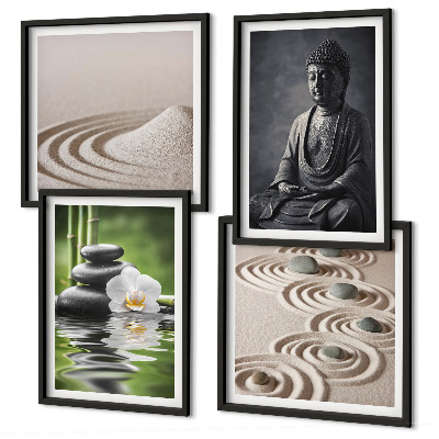 Mur de tableaux Bouddha relaxant sur la plage