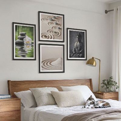 Mur de tableaux Bouddha relaxant sur la plage