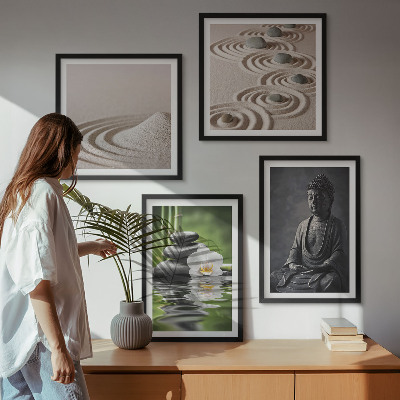 Mur de tableaux Bouddha relaxant sur la plage