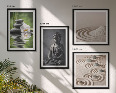 Mur de tableaux Bouddha relaxant sur la plage