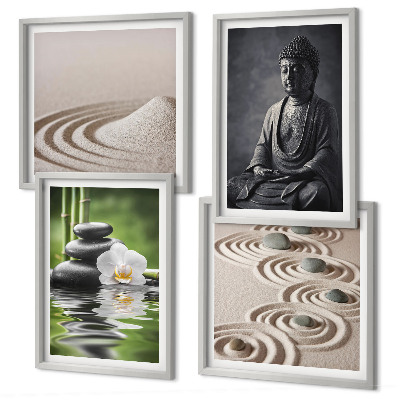 Mur de tableaux Bouddha relaxant sur la plage