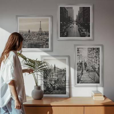 Polyptyque z cadres Escaliers de paris et new york