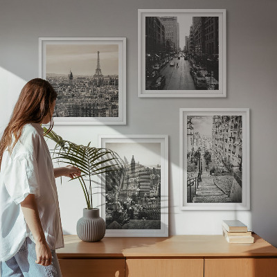 Polyptyque z cadres Escaliers de paris et new york