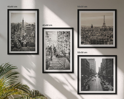Polyptyque z cadres Escaliers de paris et new york