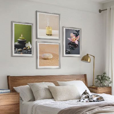 Mur de tableaux Pierres zen relaxantes pour la paix