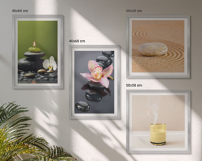 Mur de tableaux Pierres zen relaxantes pour la paix