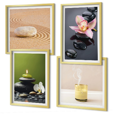 Mur de tableaux Pierres zen relaxantes pour la paix