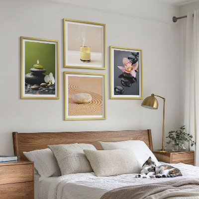 Mur de tableaux Pierres zen relaxantes pour la paix