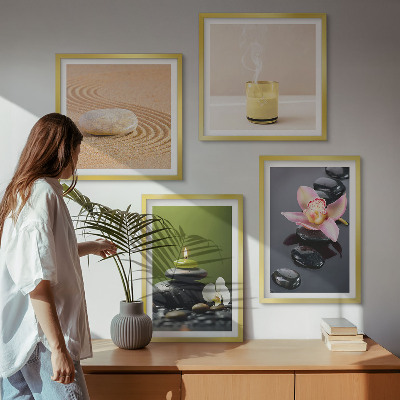Mur de tableaux Pierres zen relaxantes pour la paix