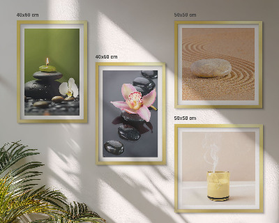 Mur de tableaux Pierres zen relaxantes pour la paix