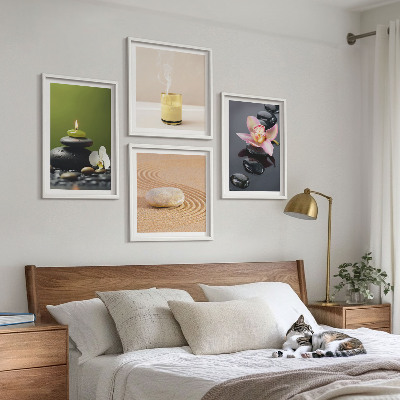 Mur de tableaux Pierres zen relaxantes pour la paix