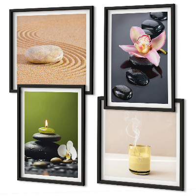 Mur de tableaux Pierres zen relaxantes pour la paix