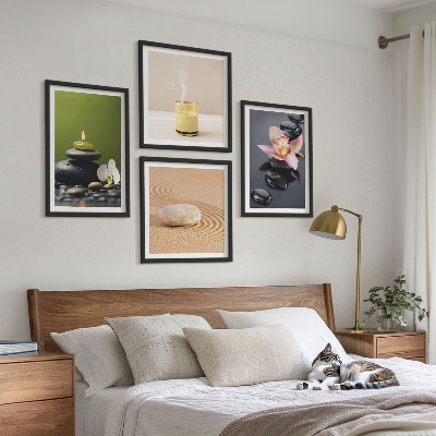 Mur de tableaux Pierres zen relaxantes pour la paix