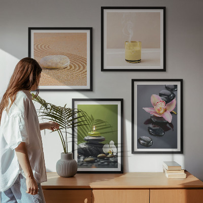 Mur de tableaux Pierres zen relaxantes pour la paix