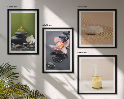 Mur de tableaux Pierres zen relaxantes pour la paix