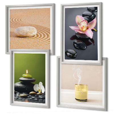 Mur de tableaux Pierres zen relaxantes pour la paix