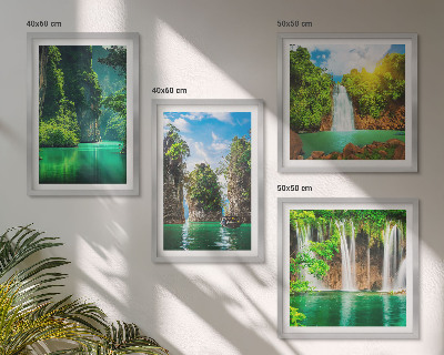 Mur de tableaux Cascades de paysages verdoyants