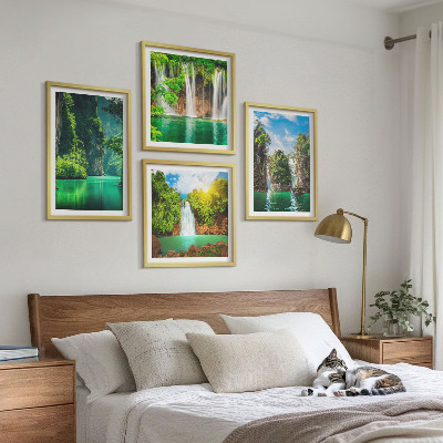 Mur de tableaux Cascades de paysages verdoyants