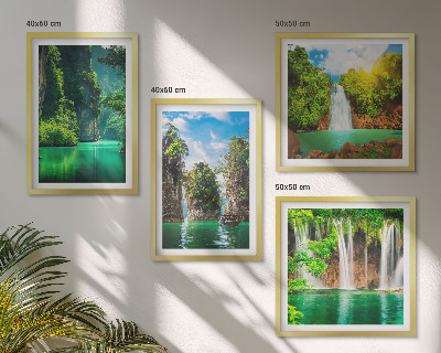 Mur de tableaux Cascades de paysages verdoyants