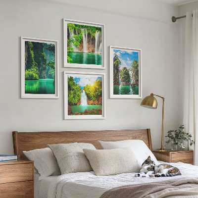 Mur de tableaux Cascades de paysages verdoyants