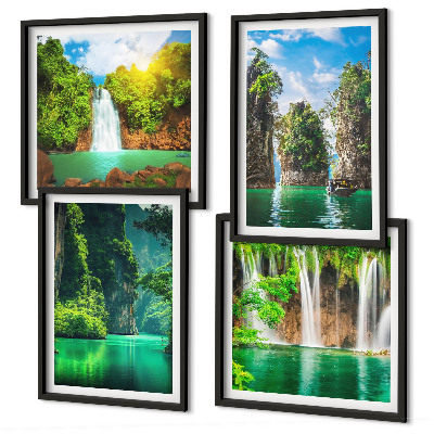 Mur de tableaux Cascades de paysages verdoyants
