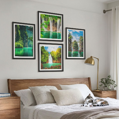 Mur de tableaux Cascades de paysages verdoyants