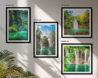 Mur de tableaux Cascades de paysages verdoyants