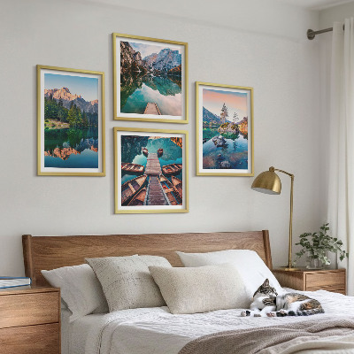 Mur de tableaux Lacs de montagne forêt de reflet
