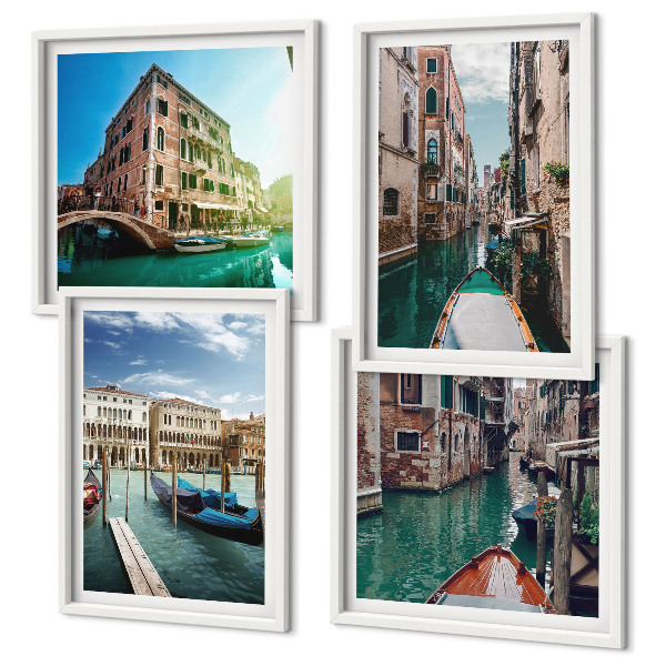 Mur de tableaux Architecture des canaux de venise
