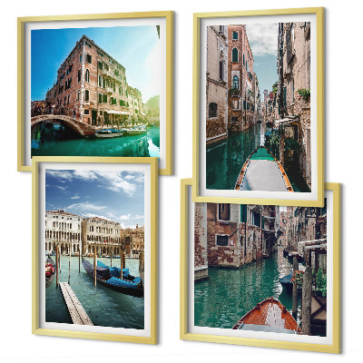 Mur de tableaux Architecture des canaux de venise