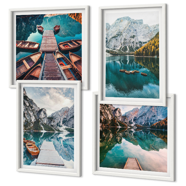 Mur de tableaux Lac, ponts, montagnes