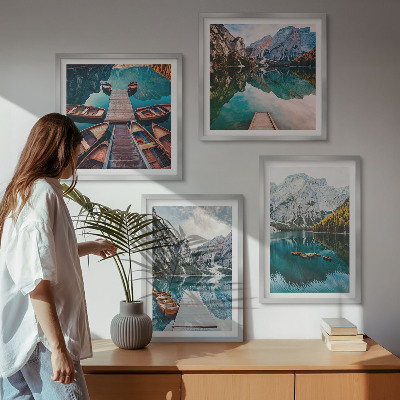 Mur de tableaux Lac, ponts, montagnes