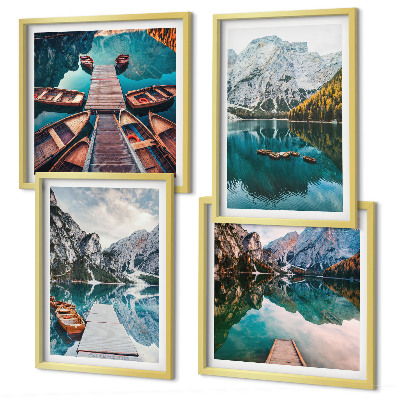 Mur de tableaux Lac, ponts, montagnes