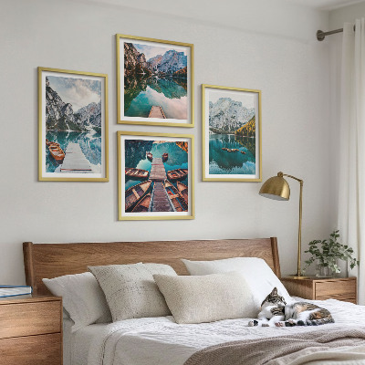 Mur de tableaux Lac, ponts, montagnes