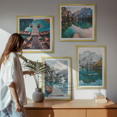 Mur de tableaux Lac, ponts, montagnes