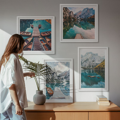 Mur de tableaux Lac, ponts, montagnes