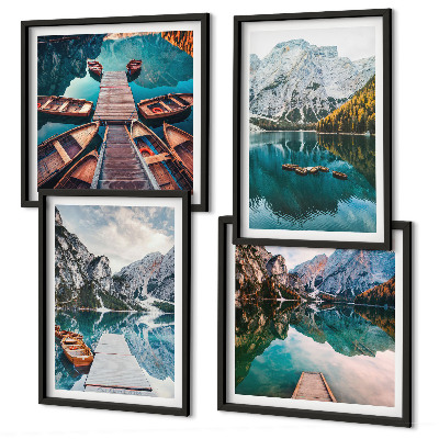 Mur de tableaux Lac, ponts, montagnes