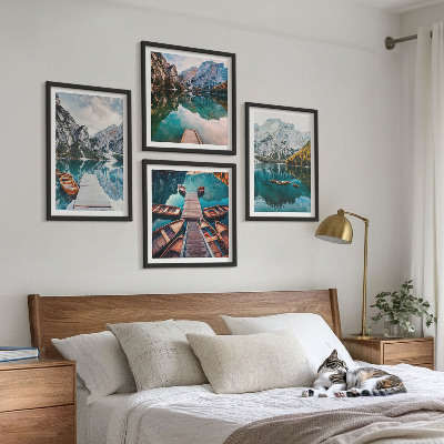 Mur de tableaux Lac, ponts, montagnes