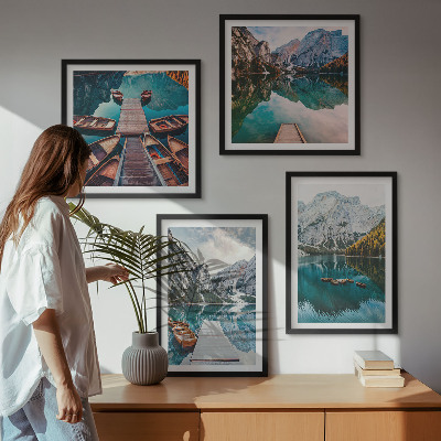 Mur de tableaux Lac, ponts, montagnes
