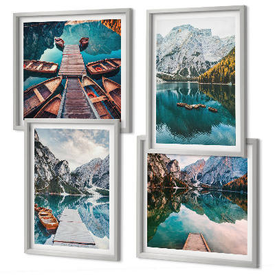 Mur de tableaux Lac, ponts, montagnes