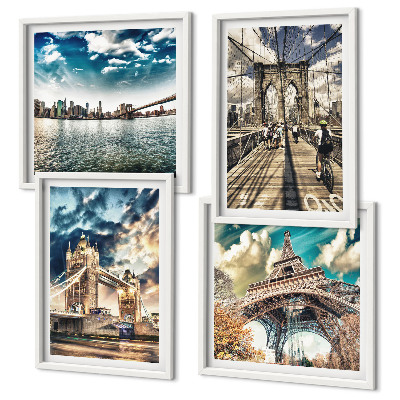 Mur de tableaux Les ponts à tours des villes européennes